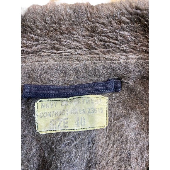 Vintage WWII US Navy N1 Deck Jacket Contract Coat Blue - Picture 5 of 6